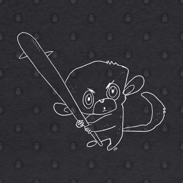 Angry Monkey with a baseball bat by Sketchy